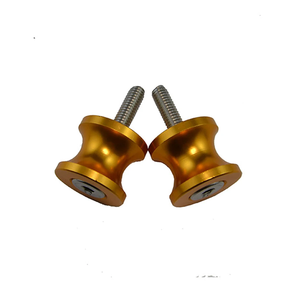  BJMOTO 6MM Universal CNC Aluminum Motorcycle Swingarm Sliders Spools Paddock Stand Bobbins Swing Ar