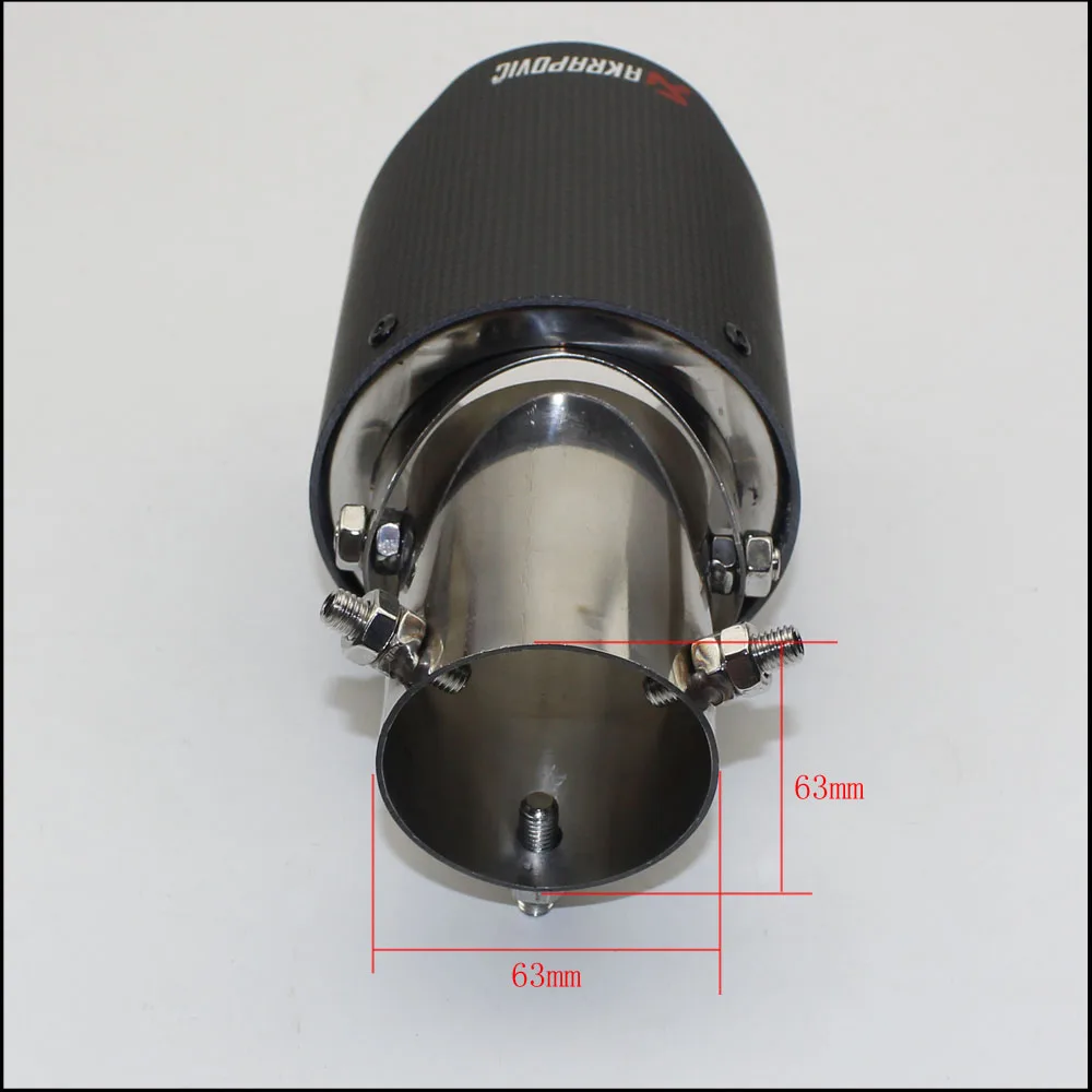 Автомобильный Стайлинг матовая+ нержавеющая сталь AK Akrapovic выхлопная труба Отрегулируйте 45 градусов глушитель для универсальных углеродных выхлопных наконечников