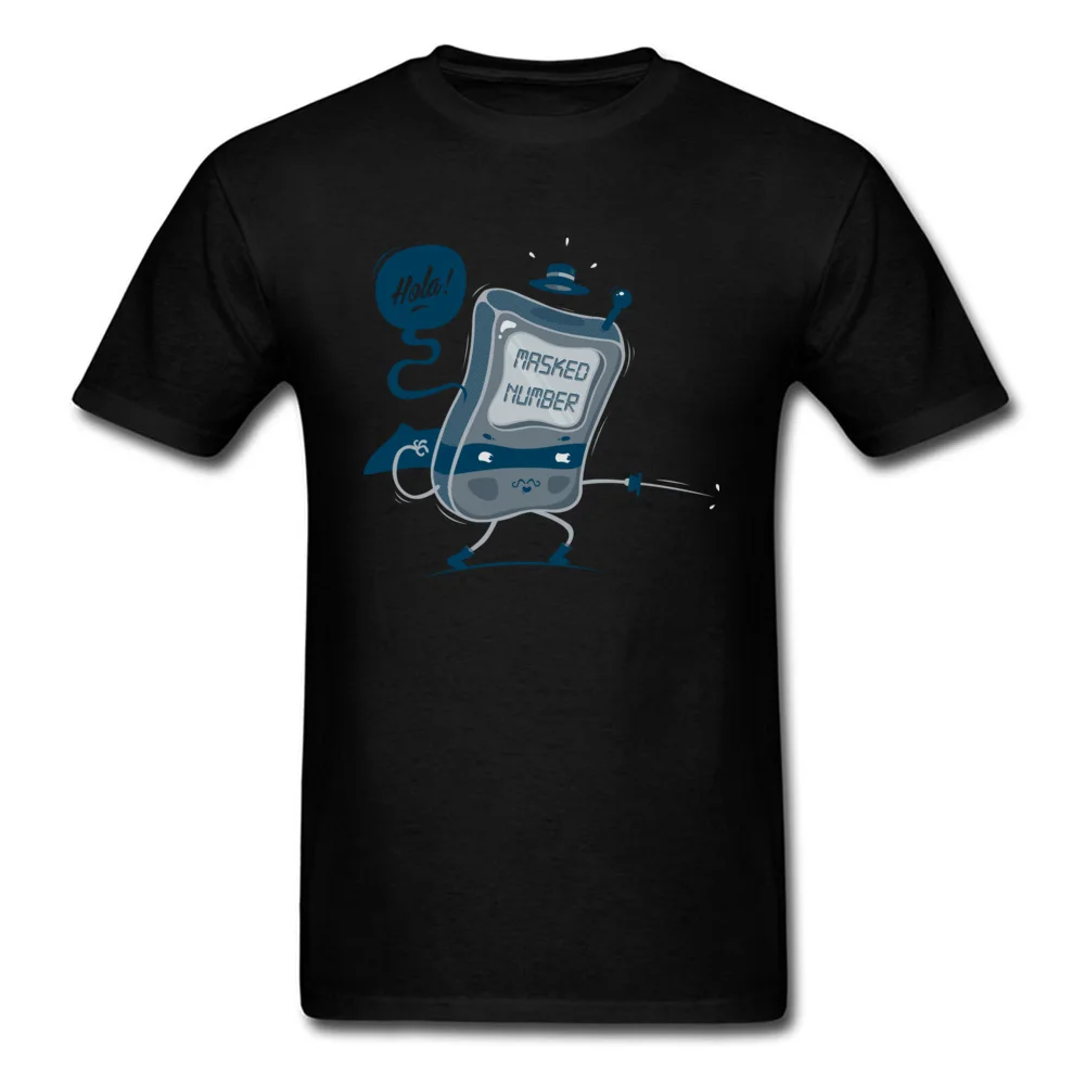 Masked Number Family Tops Tees Short Sleeve for Men 100% Cotton Summer Crew Neck Top T-shirts Design Tops Shirts Fashionable Masked Number black