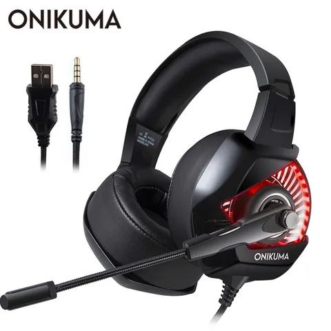 Fones de Ouvido Estéreo com Microfone para Ps4 Onikuma Casque Gamer Gaming Headset Baixo Gamepad Novo Xbox um Computador Portátil pc