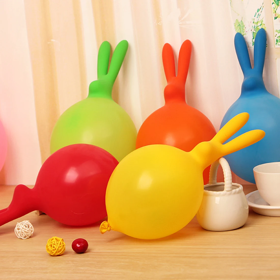 20Pcs Bag Rubber Cute Rabbit Balloons Children Toy Wedding Decoration 