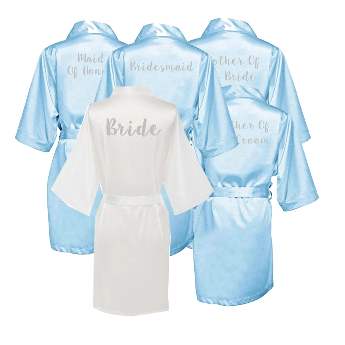 

YUXINBRIDAL 2019 New Bride Bridesmaid Robe Mother Sister of The Bride Wedding Gift Bathrobe Kimono Satin Robes Women