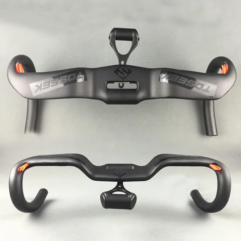 

TOSEEK UD Matte Full Carbon Fiber Integrated Road Bicycle Handlebar Broken Wind Bent bars 31.8*380/400/420/440mm