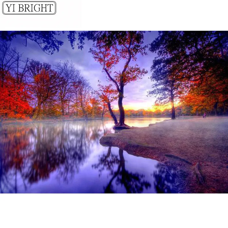 Алмазная 5d-картина сделай сам закат смола алмазная вышивка крестиком красивый