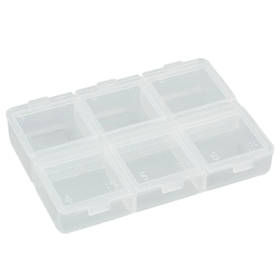 

Fashionable 6 Cell Kit Multi-function Storage Box Portable Practical Home Essential Travel Transparent