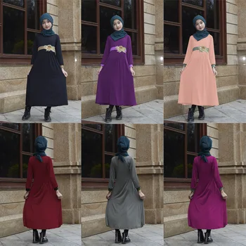 

Arabic Sabic Dubai Spring Summer Girl Kaftan Abaya Middle Eastern Muslim Kaftan Dress Malaysia Girl Long Dress