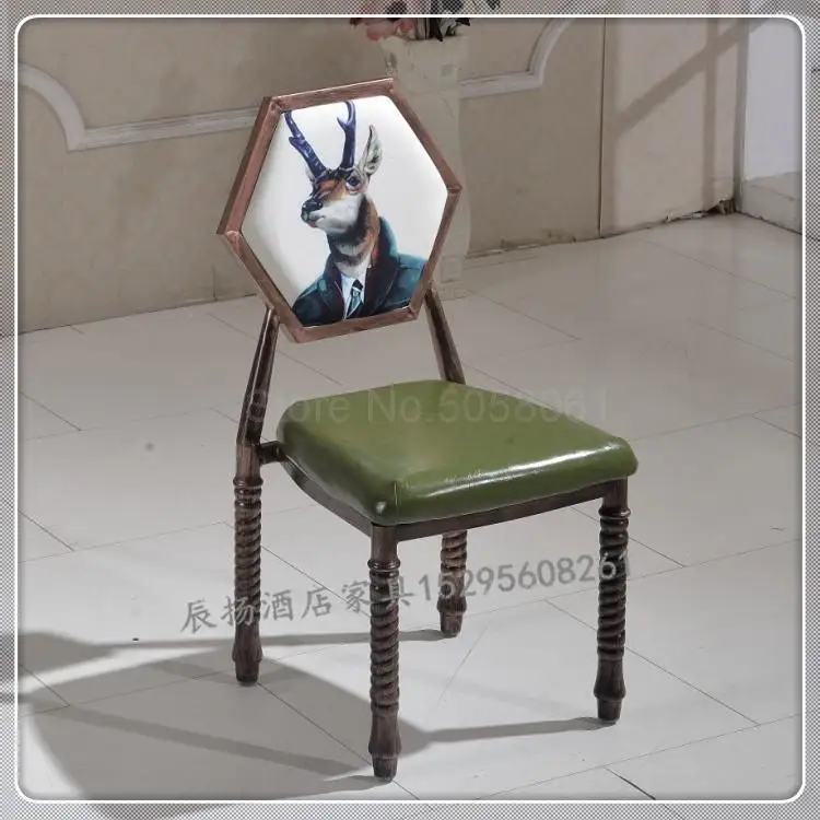 Старый стул в стиле ретро персонализированные обеденный стул для маникюра тема обеденный стул Европейский стиль отель стул Американский обеденный стул - Цвет: ml8