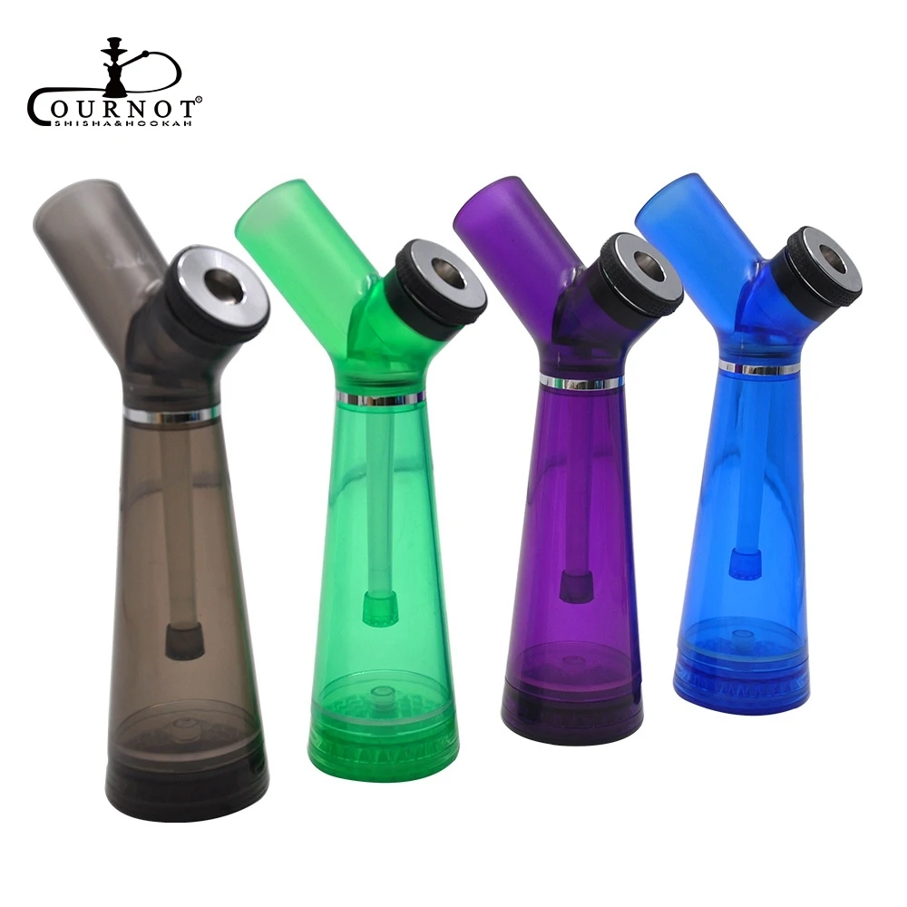 

COURNOT Shisha Tobacco Premium Acrylic Smoking Water Pipe With Herb Grinder Plastic Hookah Water Pipes Tool Accessories
