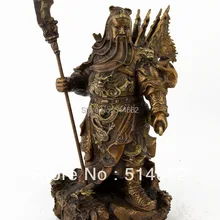 Фэншуй латунь Nine Dragon GUAN GONG фигурки