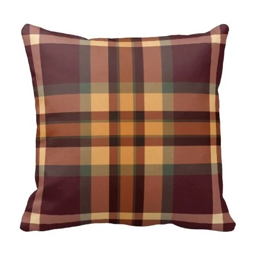 Pillow Cover Print Earthy Plaids font b Tartan b font Pattern Cushion Pillow Case Size 20