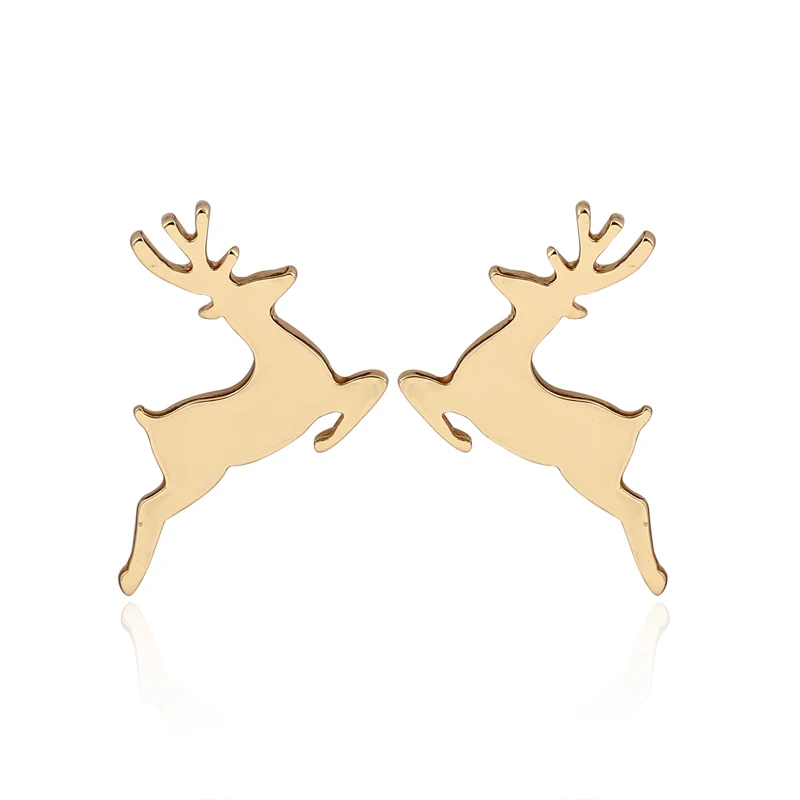Smjel модный бег серьги-гвоздики в виде оленя для женщин Милый лось животное Pendientes ушные сережки рождественские подарки Bijoux S174