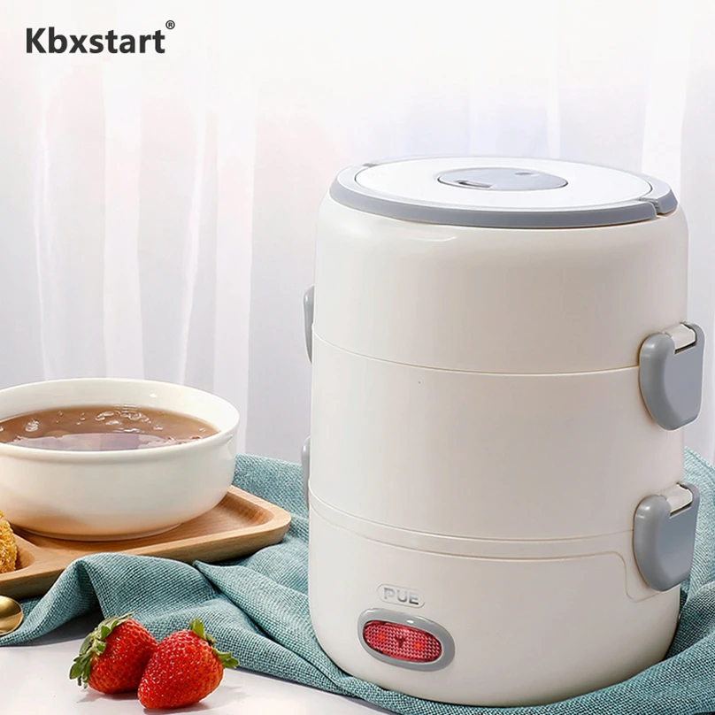 

Mini Steam Rice Cooker Food Cuiseur Multicooker Electric 2pcs Ceramic Soup Containers for Lunch Boxes 220V Kitchen Appliances