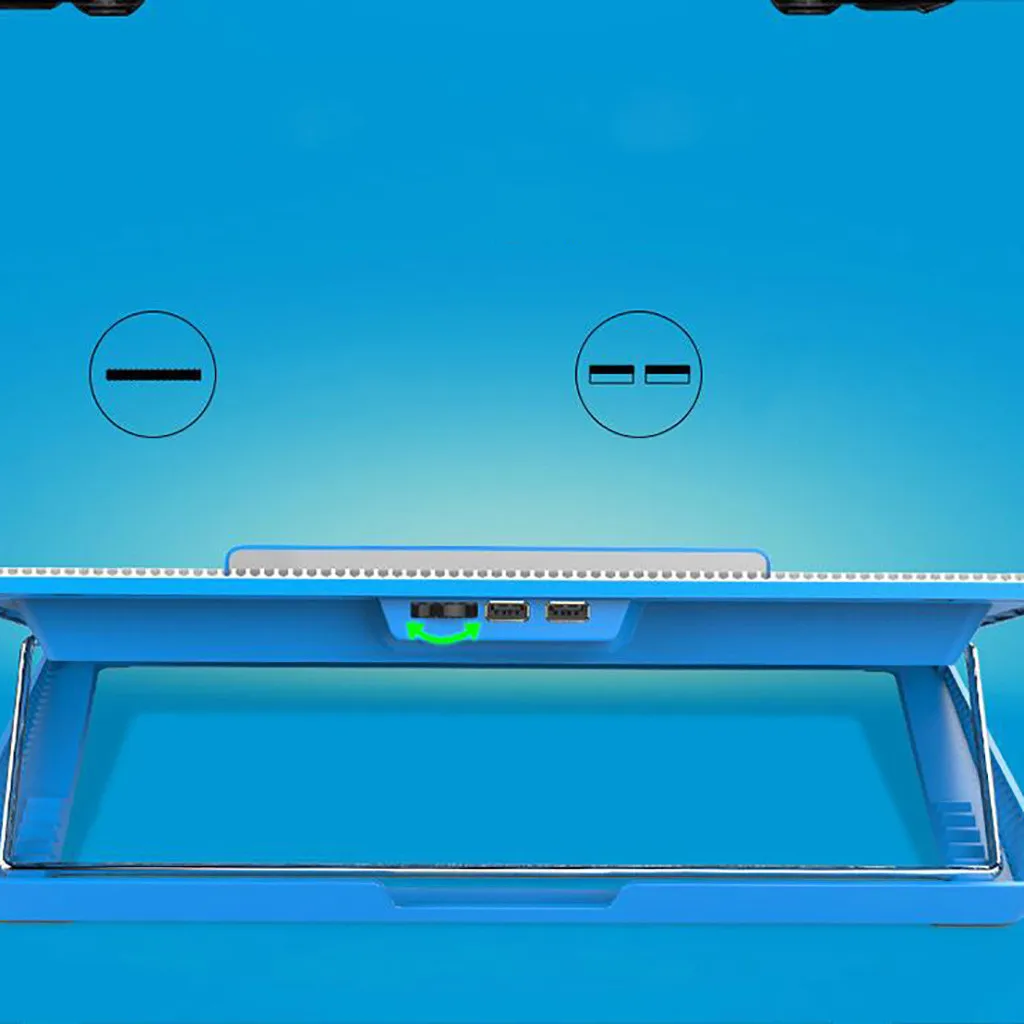 Складной алюминиевый ноутбук охлаждающая подставка держатель 6 шт. светодиодный вентилятор для Apple MacBook Mac Book lenovo samsung компьютер