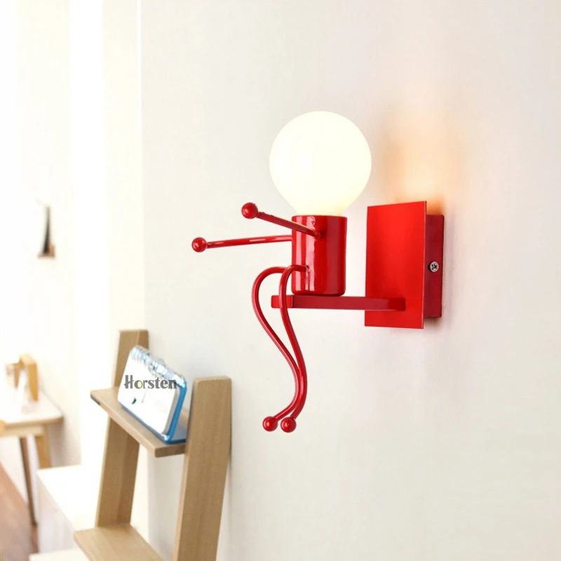 Creative Modern Interior Iron LED Wall Lamps Children Room Wall Sconces Bedroom Bedside Wall Light For Baby Kids Room Luminaire (9)