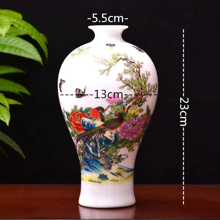 Керамическая ваза с искусственным цветком садовый шкаф украшение Роза mattirian Лилия пион набор «Пейзаж» модель - Цвет: as picture color