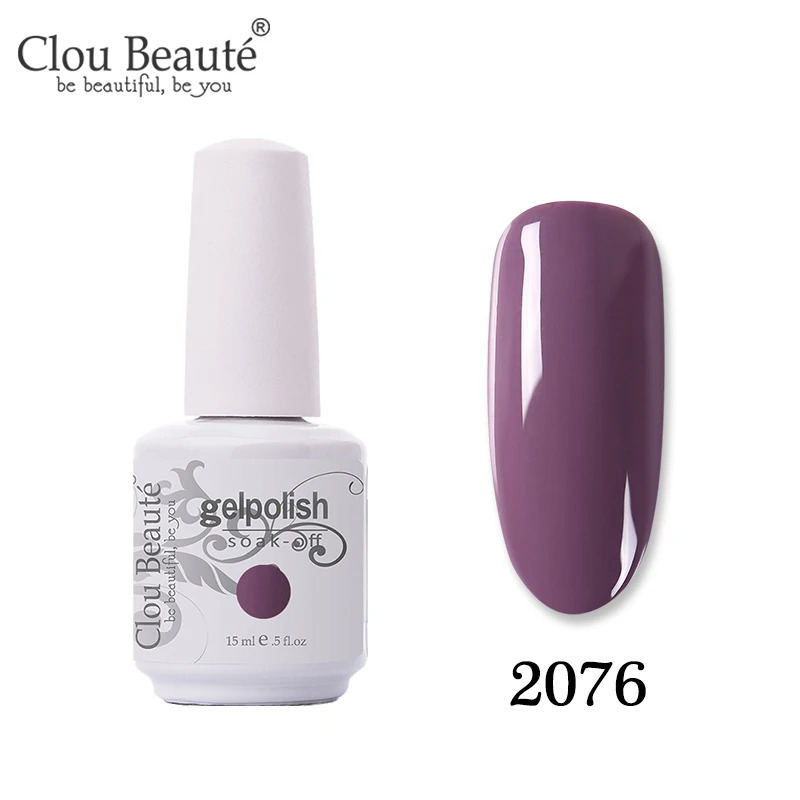 Гель-лак серии Clou Beaute серого цвета, 131 цветов, Гель-лак для ногтей, СВЕТОДИОДНЫЙ УФ-гель для ногтей, впитывающий ногти, Гель-лак, грунтовка - Цвет: 2076