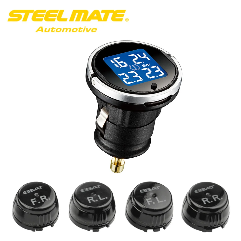 Беспроводная система контроля давления в шинах Steelmate EBAT 4 Датчик монитор ЖК