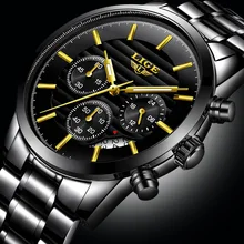 2018 New Watches Men Luxury Brand LIGE Fashion Men Sports Watches Waterproof Full Steel Quartz Men's Watch Relogio Masculino belbi brand new men luxury quartz watch stainless steel fashion waterproof sports watches relogio masculino
