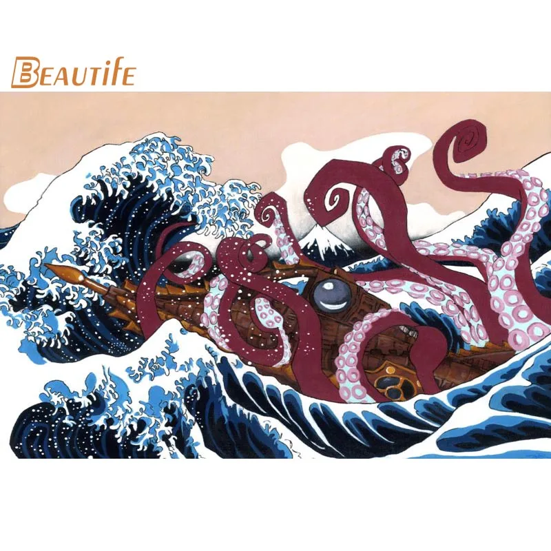 

New Arrival grande vague hokusai Poster Cloth Silk Poster Home Decoration Wall Art Fabric Poster Print 40X60cm.50X75cm,60X90cm