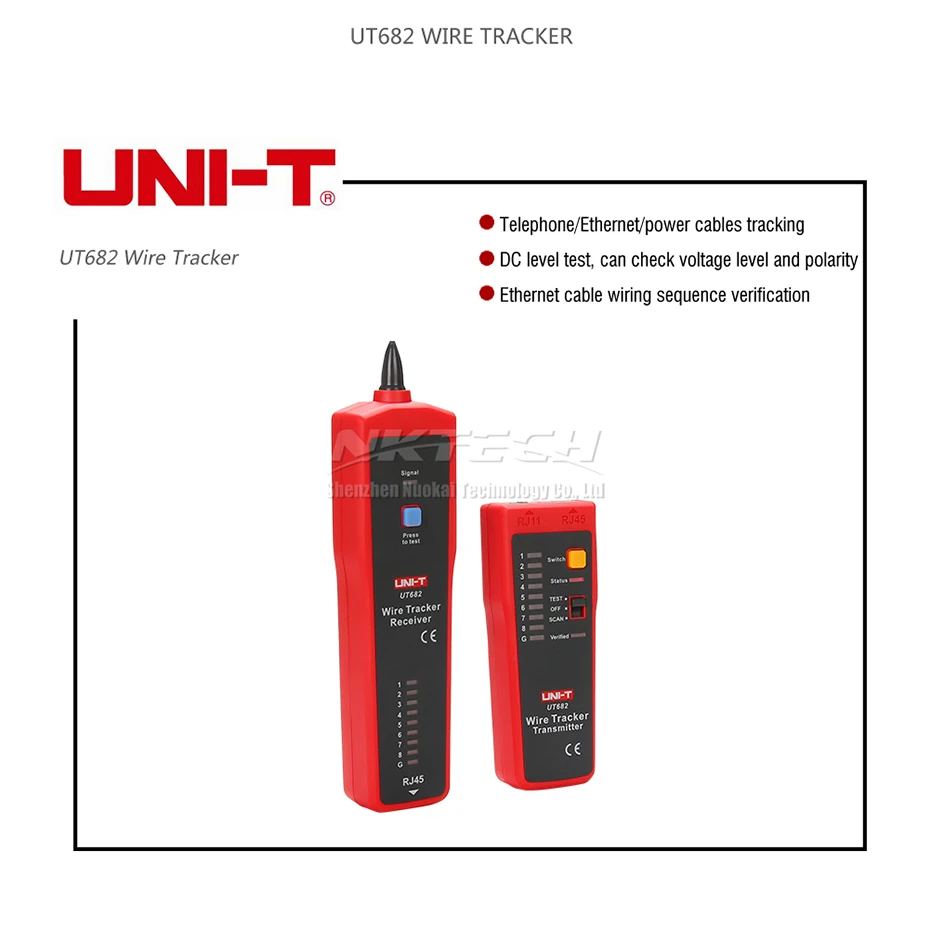UNI-T провода трекер тестер UT682 UT682D цепи RJ11 RJ45 телефонные провода отслеживания линии Finder LAN кабель сети детектор инструмент