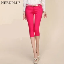 Женские брюки Капри женские брюки капри для похудения ярких цветов хлопковые обтягивающие джинсовые капри для женщин бриджи размера плюс