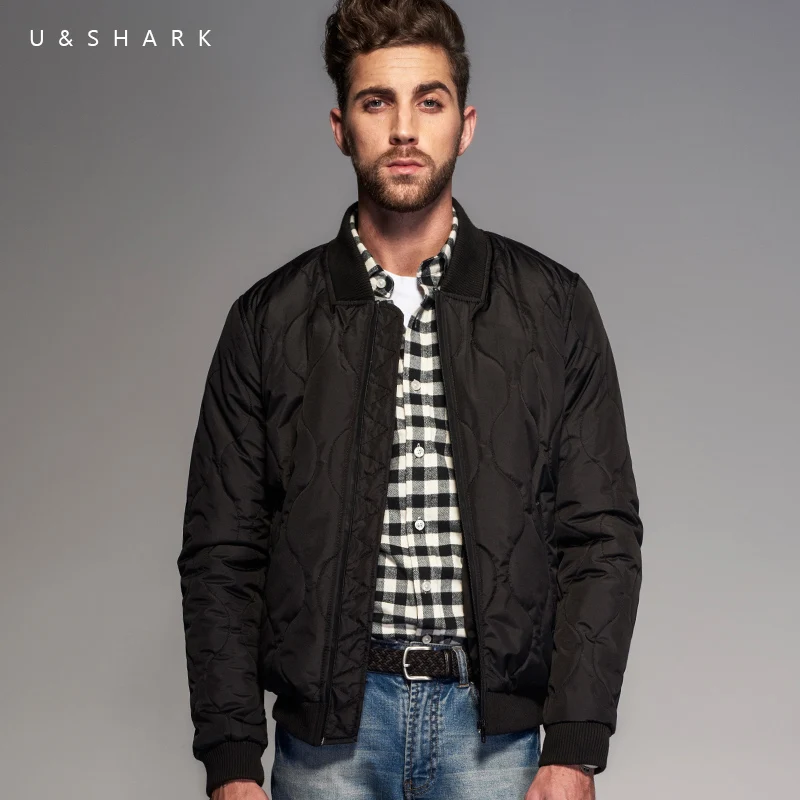 U&SHARK Spring Autumn New Black Bomber Jacket Coat Men Brand Streetwear High Quality Baseball Jackets Male Cotton Padded Parkas U&SHARK Spring Autumn New Black Bomber Jacket Coat Men Brand Streetwear High Quality Baseball Jackets Male Cotton Padded Parkas