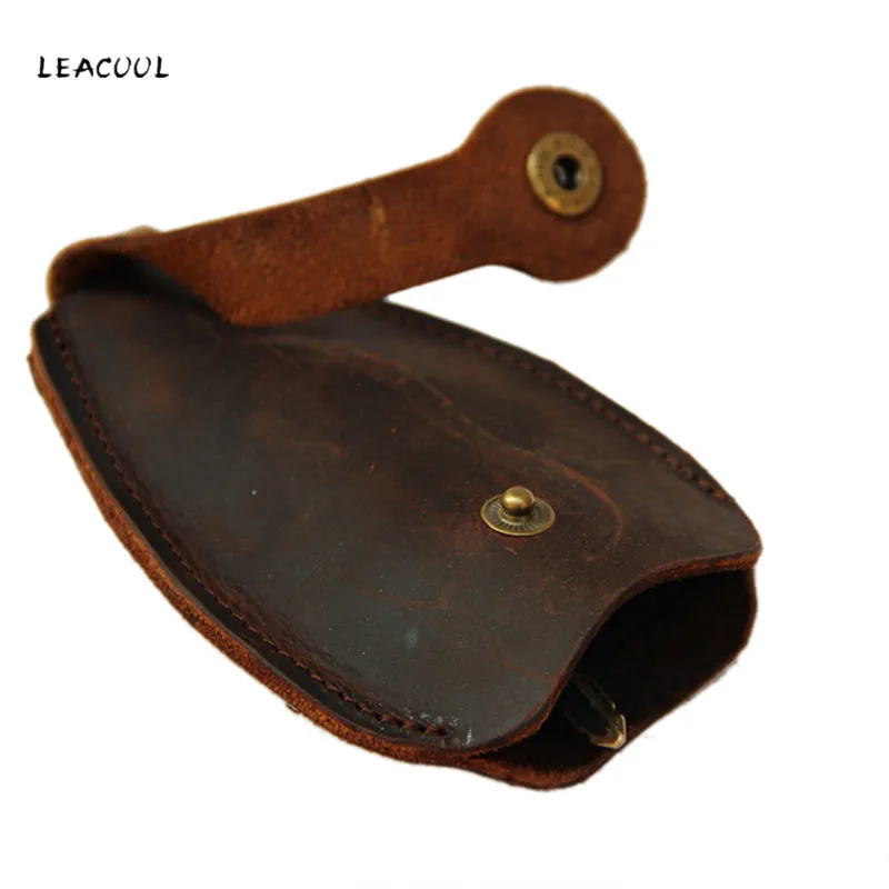 

Retro Vintage Crazy Horse Genuine Leather Key Wallet Keychain Covers Key Case Bag Men Key Holder Housekeeper Keys Organizer