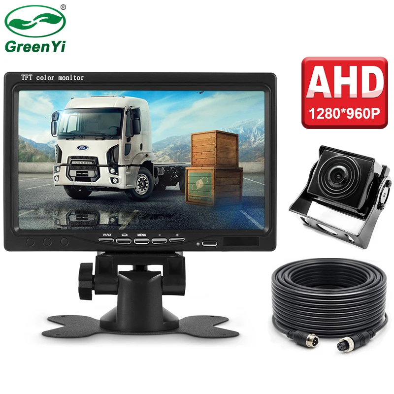 

1280*960P 7" IPS Screen AHD Car Video Parking Monitor With Starlight Night Vision Reverse Backup AHD Vehicle Camera