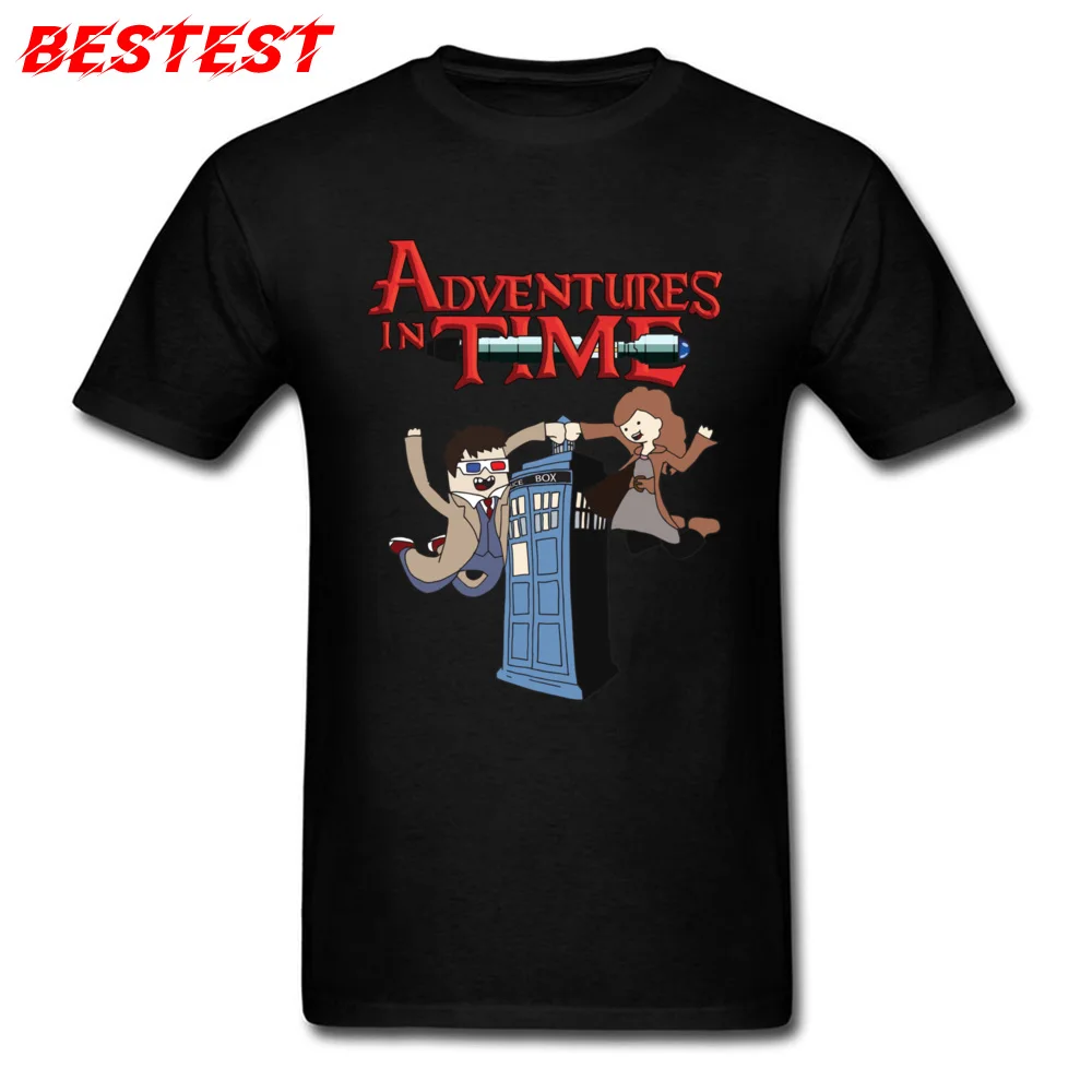 Latest Adventures in Time Camisa Top T-shirts O Neck 100% Cotton Fabric Men's Tops T Shirt Short Sleeve Summer Camisa Tees Adventures in Time black