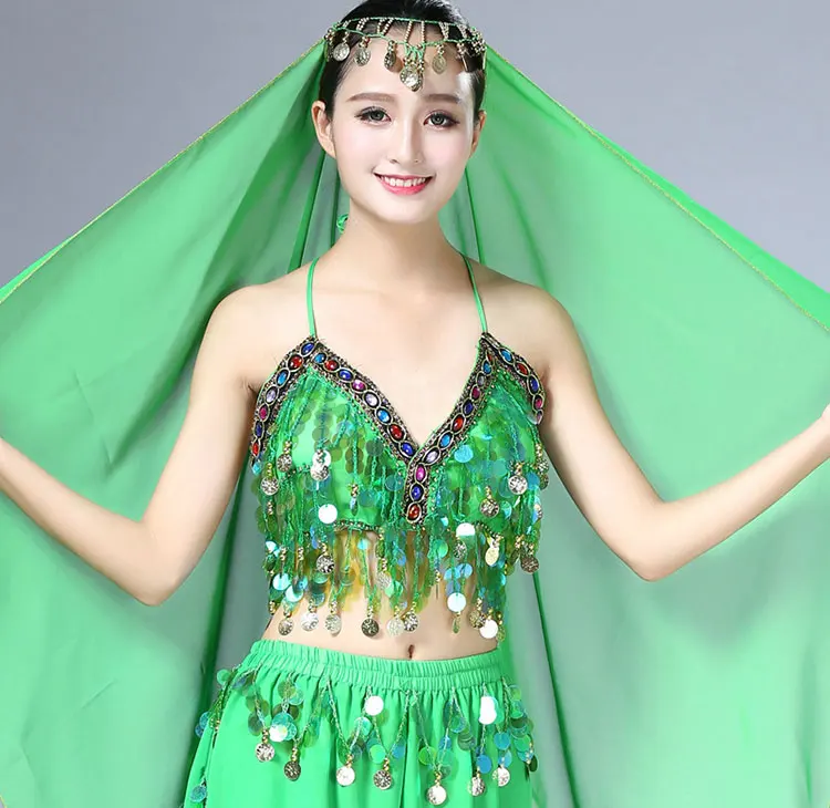 Ladies Belly Dance Costume Performance Bra Indian Dance