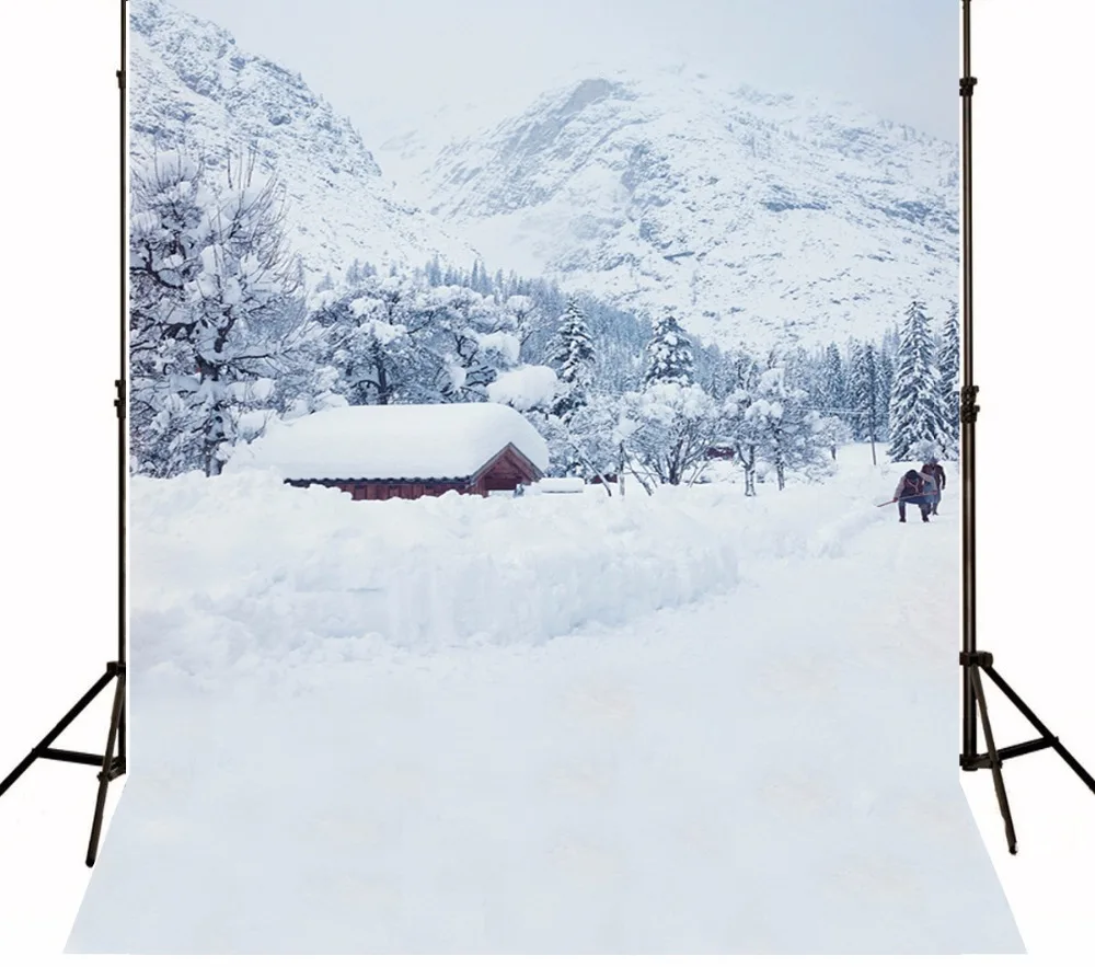 

5*8ft snow vinyl photo background christmas,fond de studio de photographie,christmas village houses photography backdrops 1829