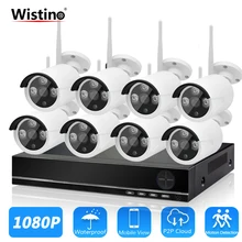 Wistino 8CH 1080 P Беспроводной NVR системный комплект для фотокамеры Открытый Wi-Fi ip-видеонаблюдения Камера Водонепроницаемый монитор видеонаблюдения P2P