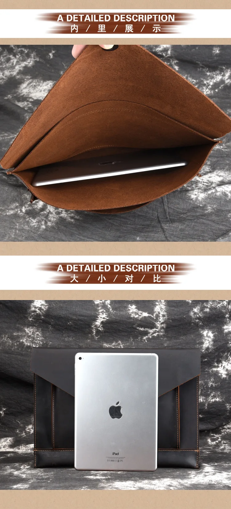 Дизайнерский Винтажный Мужской пакет конвертов из натуральной кожи, ретро портфель, простая повседневная сумка для планшета, Сумка для документов для Ipad