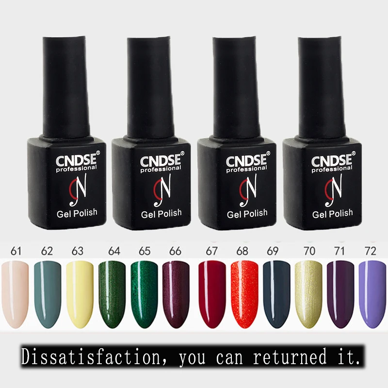 

CNDSE Nail Polish 7ML Soak Off UV LED Bling Gel Nail Primer Semi Permanent Gel Lacquer Lucky Enamel Acrylic Nail Art Paint