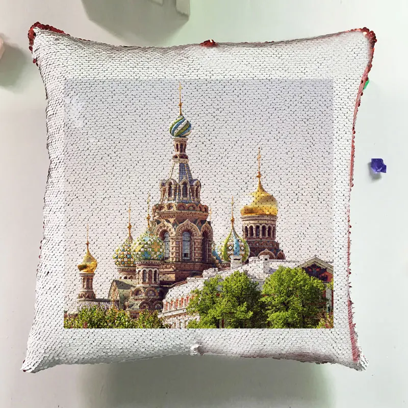 Modern Cushion Silver Square Pillow Custom Reversible Sequin Glitter Europe Architectural Style Pillowcase Cushion Cover J037 (7)
