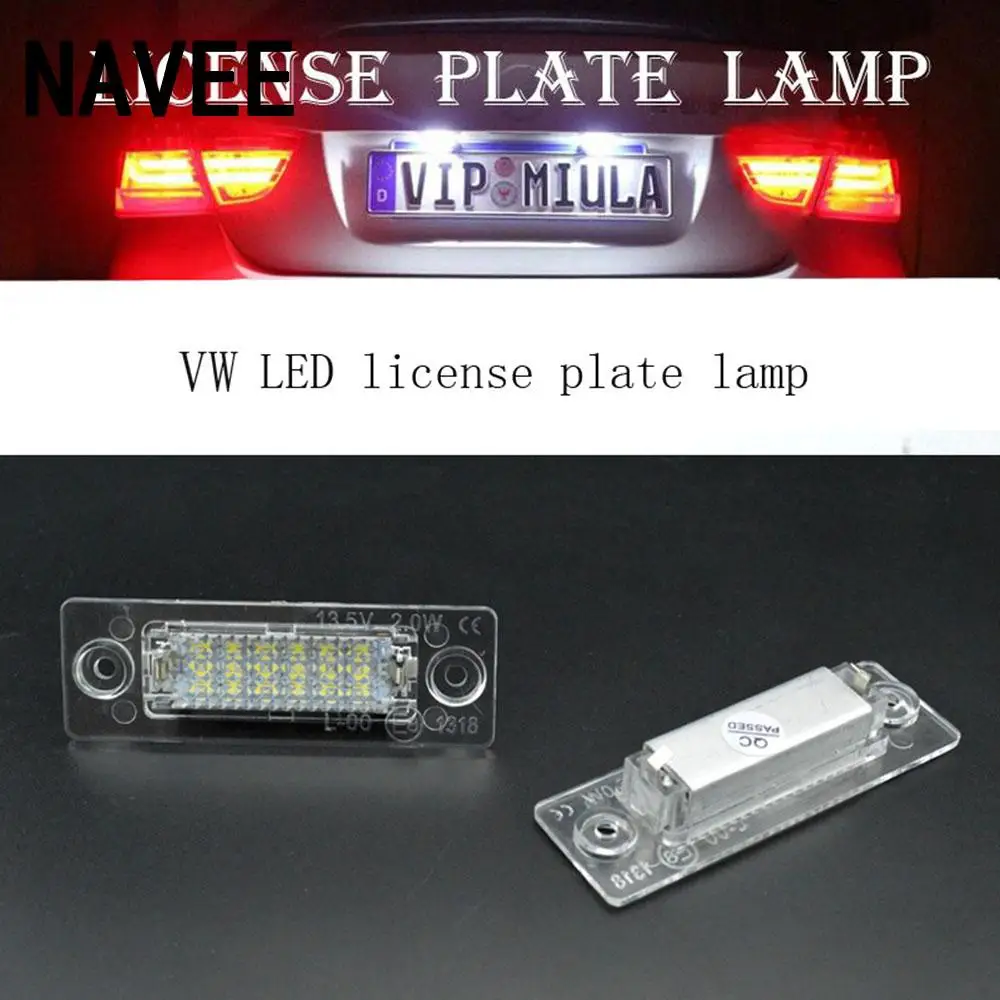 2PCS 18 LED License Number Plate Light Lamp For VW Caddy Golf Passat