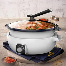 Бытовой Сплит Тип многоцелевой электрическая плита антипригарный горячий горшок поддержка жареный стейк рыба Hotpot мульти плита