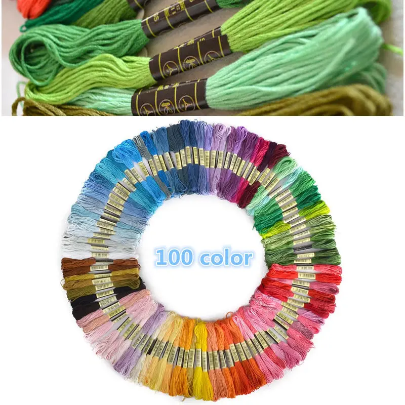 

Useful 45/50/100 color embroidery thread embroidery thread stitch line handmade cotton for Drop Shipping