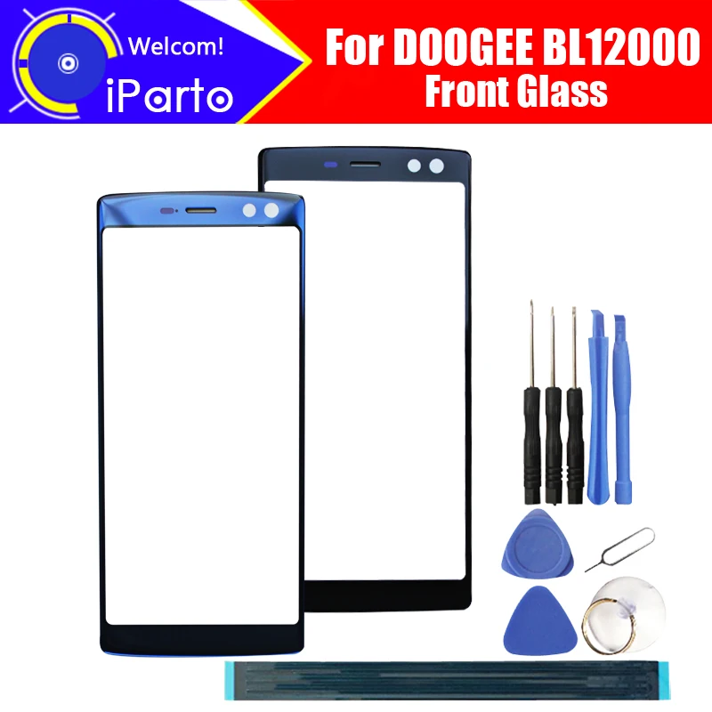 

DOOGEE BL12000 Front Glass Screen Lens 100% Original Front Touch Screen Glass Outer Lens for DOOGEE BL12000 + Tools + Adhesive