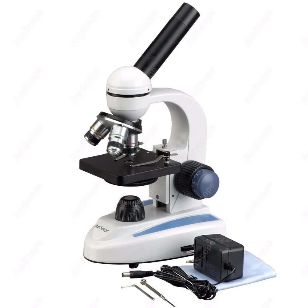 Беспроводной светодиодный составной Микроскоп-AmScope 40X-400X студенческий C &amp F