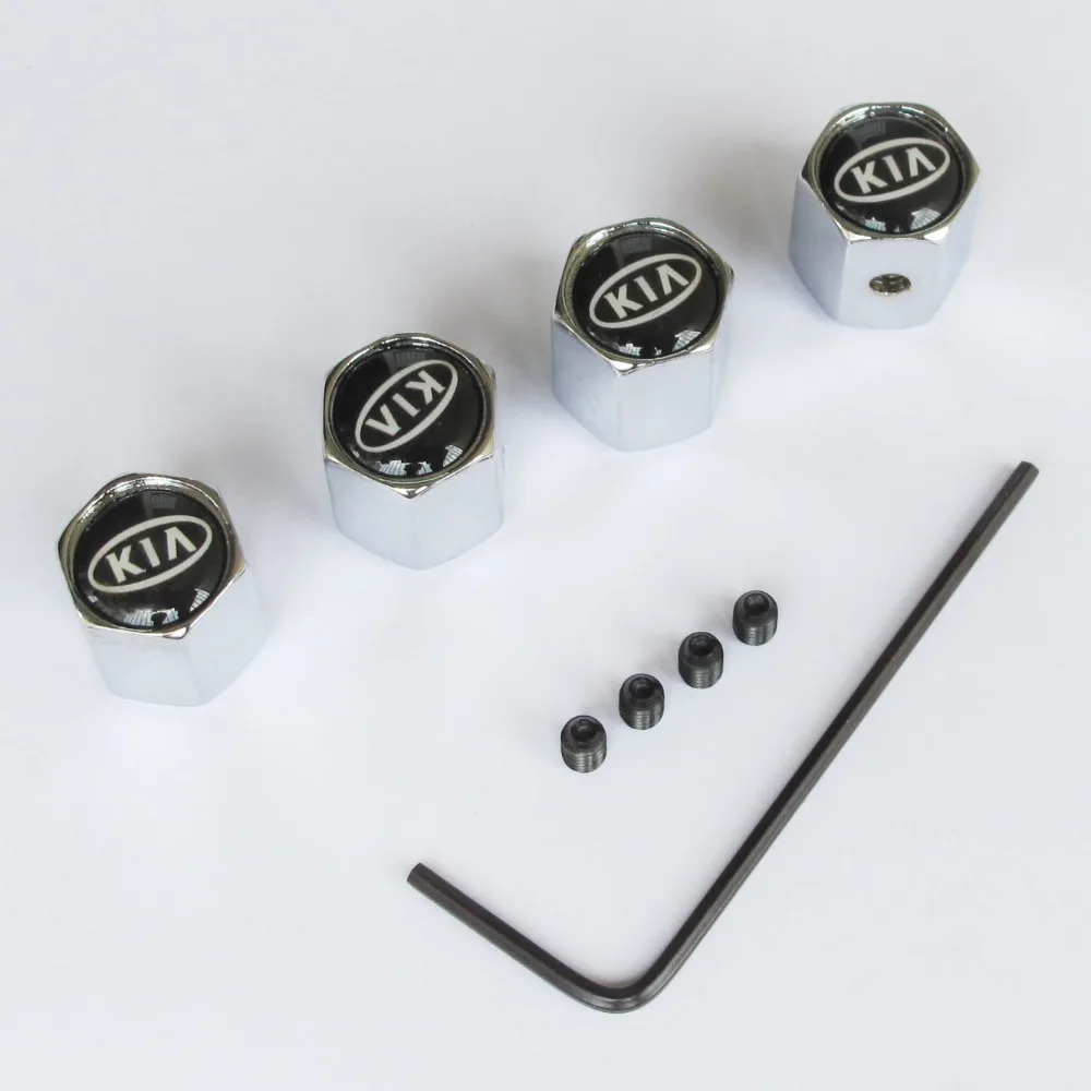 ANTITHEFT LOCK Wheel Tire Tyre Valve Stem Cap Cover KIA K2 K3 K5 Forte Cerato Sportage Borrego