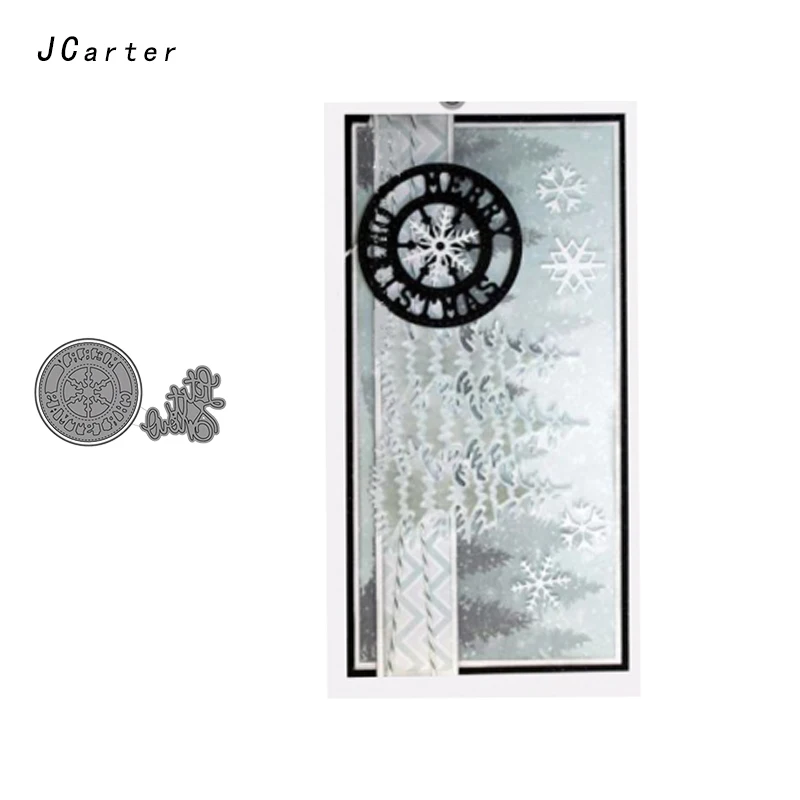 

JCarter Merry Christmas Circle Plate Cutting Dies for Scrapbooking DIY Album Embossing Folder Cards Maker Photo Template Stencil