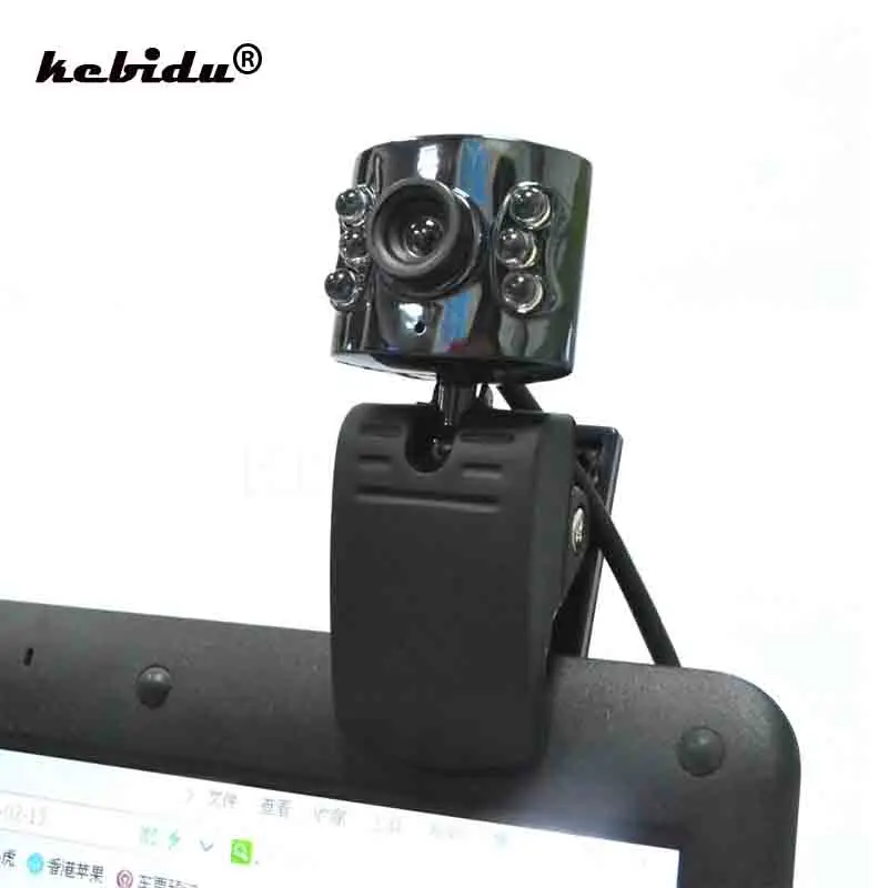 Kebidu, новая веб-камера 30,0 мегапикселей, USB 2,0, камера с 6 светодиодами, светильник HD, веб-камера с микрофоном, микрофон для ПК, компьютера, ноутбука, рабочего стола