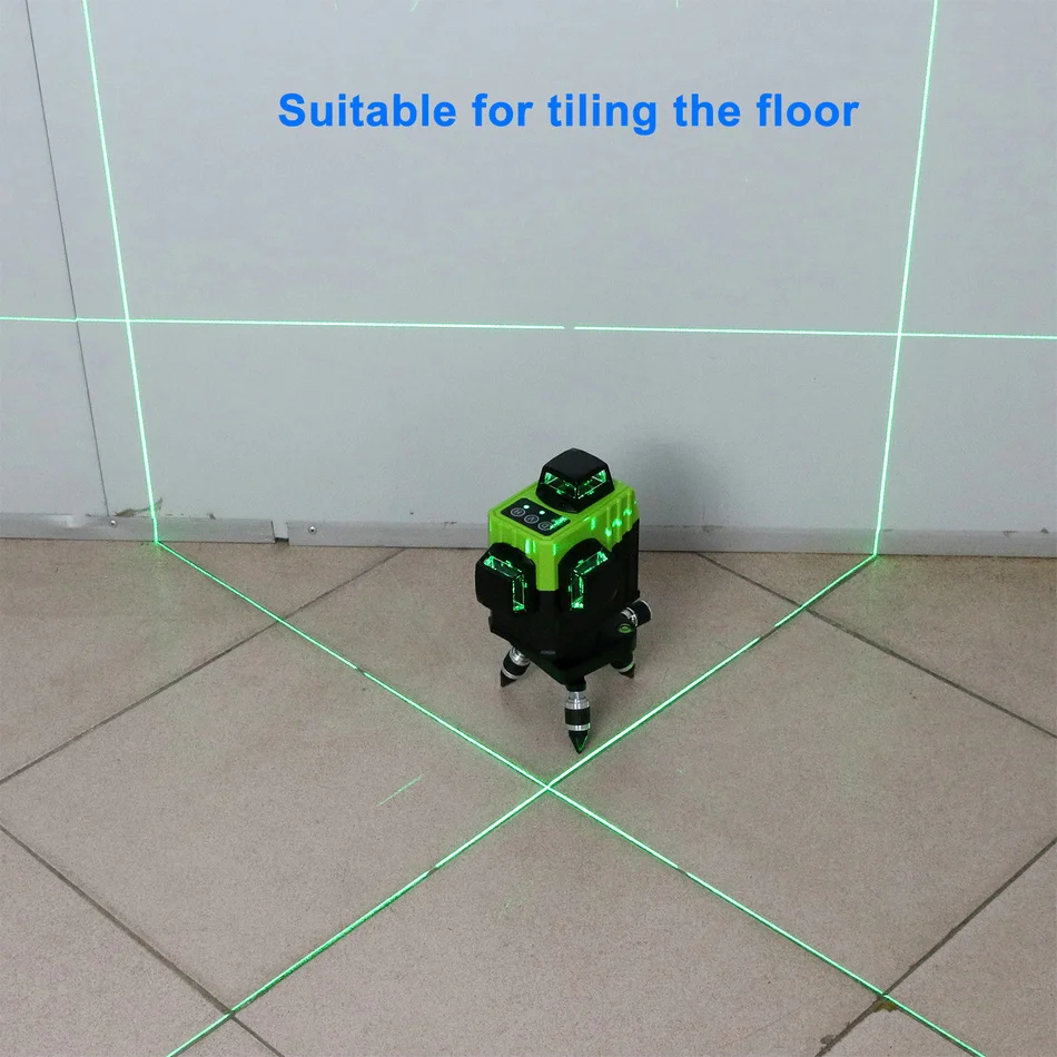 US $162.85 Kaitian 12 Lines 3d Laser Level Tripod Self Leveling Cross Horizontal 360 Vertical Green Lasers Receiver Beam Line Livella Level