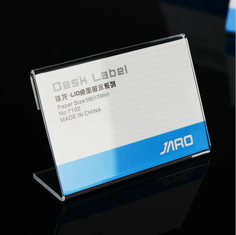 size 10 8 cm clear acrylic price tag advertisement display stand
