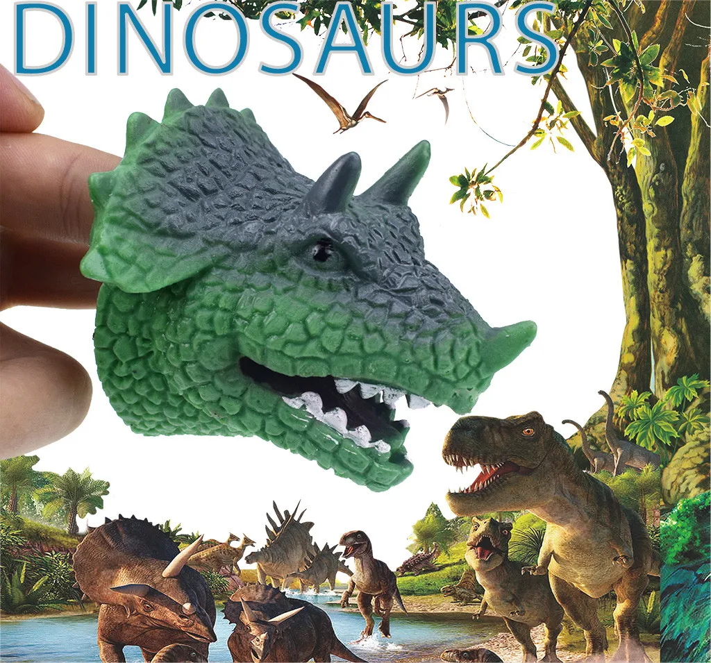 Navidad Triceratops реалистичные пальчиковые перчатки для ролевых игр игрушки сцены и