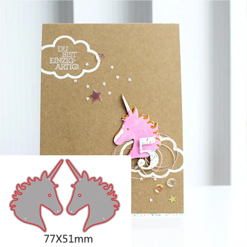 

Lovely Unicorn DIY Die Cut Handmade Decoration Scrapbooking Stencil Embossing Template Paper Card Album Photo Making
