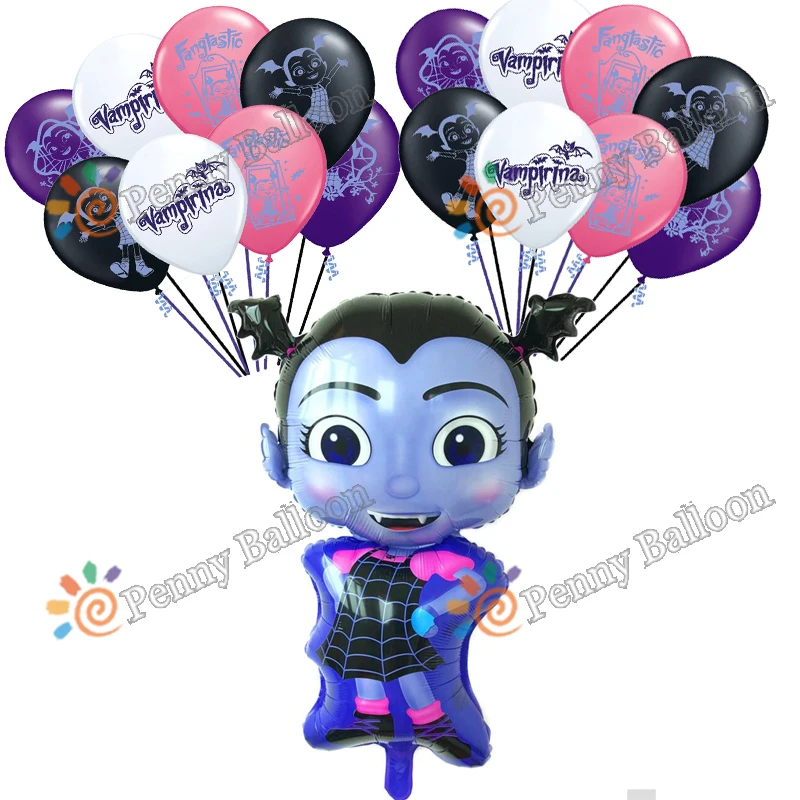 17 шт./лот, воздушные шары из фольги Vampirina, латексные шары Vampirina, вечерние шары, свадебные украшения, шары