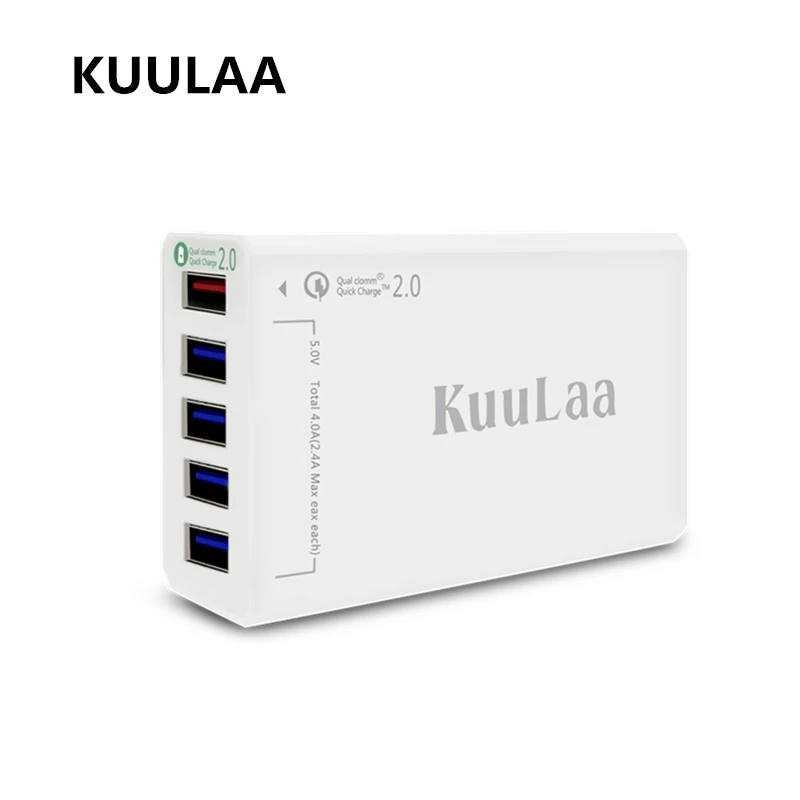 5 портов QC2.0 Quick Charge 2 0 5V2. 4A/9V2A/12V1. 5A настольное USB зарядное устройство совместимо с