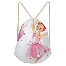 ThiKin 3D балетки мешок с кулиской с принтом Портативный рюкзак на веревках для Для женщин модная одежда для девочек Путешествия рюкзака рюкзаки